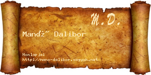 Manó Dalibor névjegykártya